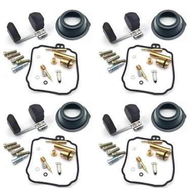 Imagem de Kit de reparo de carburador de motocicleta com peças de parafusos de diafragma a vácuo plano para YAMAHA Drag Star XVS400 4TP/5KP BDS28 XVS 400 (Cor: 4 conjuntos)