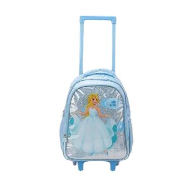 Imagem de Mochila Escolar De Rodas Rainha Da Neve Glitter Iql2400200