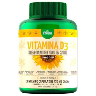 Imagem de Vitamina D 2000UI Vitalab 60 Cápsulas