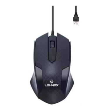 Imagem de Mouse 3 Botões - Óptico Lehmox Com Fio USB - Alta Sensibilidade, Confo
