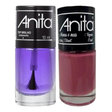 Imagem de Esmalte Closet Coleção Menos É Mais + Top Brilho 10ml Anita