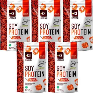 Imagem de Kit 5 Soy Protein Caramelo e Flor de Sal Rakkau 600g Vegano