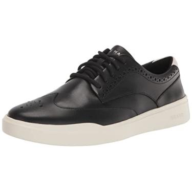 Imagem de Cole Haan Grand Crosscourt Wingtip Tênis masculino, Preto/Blanc De Blanc, 10.5 Wide