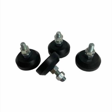 Imagem de Kit 5 pé nivelador/sapata de borracha 4cm parafuso 5/16 pol - VABADUS