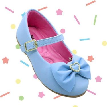 Imagem de Sapatilha Laço Tons Pastéis com Coração Infantil de  Meninas Festa Cas