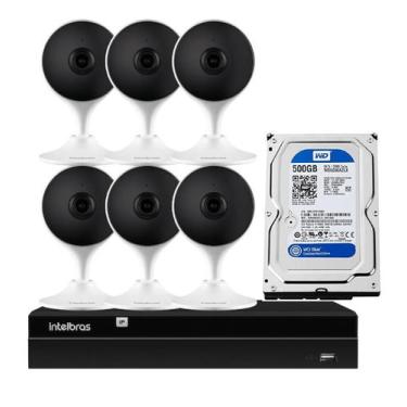 Imagem de Kit 6 Câmeras IMX Full Hd Wi-fi Com Hd 500gb E Nvd 1308 - Intelbras