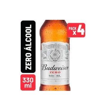 Imagem de Cerveja Budweiser Zero Long Neck 330ml Caixa C/ 24 Un 1x24 Unidades  3