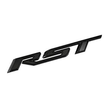 Imagem de 1 x Emblema de Porta Traseira RST de Nova Geração para Chevrolet Silverado RST 2019-2021 (Preto Brilhante)