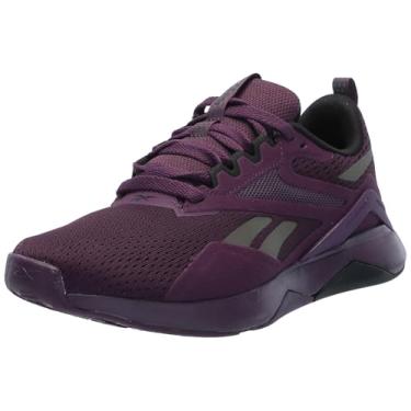 Imagem de Reebok Tênis feminino Nanoflex Tr 2.0 Cross Trainer, Meia-noite ameixa/preto/calçado branco, 34