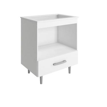 Imagem de Balcão de Cozinha Alecrim 1 Gaveta para Cooktop 4 Bocas Poliman Móveis