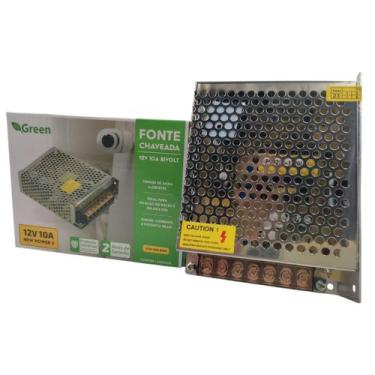 Imagem de Fonte Colm Chaveada Green Estabilizador 12V 120w 10A Bivolt