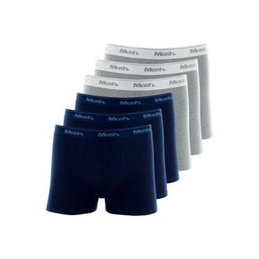 Imagem de Kit com 6 Cuecas Boxer Mash 170.26 Colorido, Azul marinho, G