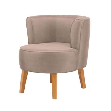 Imagem de Poltrona Decorativa para Sala de Jantar Confortável Tecido Veludo MOBLAN decor (Rose)