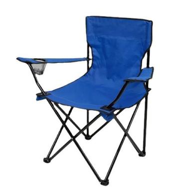 Imagem de Cadeira Pesca Camping Praia com Apoio de Braço e Porta Copos - Bruartt