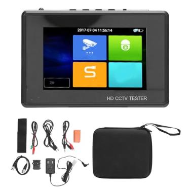 Imagem de Testador de Câmera CCTV Portátil Com Tela Sensível Ao Toque IPS de 4 Polegadas, Teste de Câmera 4K H.265, Saída de Energia DC12V para CCTV (Plugue UE 100-240V)