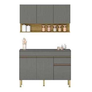 Imagem de Conjunto de Armarios Modulados Line com 6 Portas e 1 Gaveta - Loja Doc