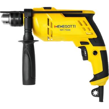 Imagem de Furadeira de Impacto Menegotti MFI 750W 1/2” (13mm) – 127V | Reversível, Velocidade Variável, Rolamentada e com Acessórios