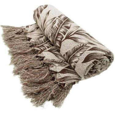 Imagem de Manta para Sofá Jacquard Dupla Face Marrom e Bege Hoss 2m x 1,40m - Me