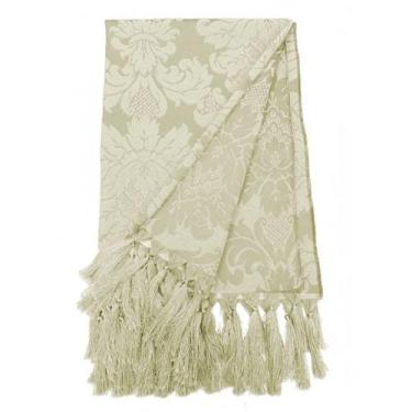 Imagem de Manta Xale Decorativa Para Sofá Bege 2,40m x 1,80m - MENEDECOR