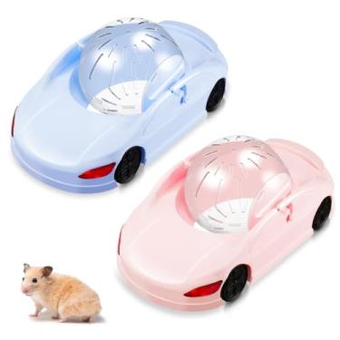 Imagem de RoundFunny 2 peças de hamster corrida exercício bola de exercício divertido brinquedos fitness roda 29,5 x 16,5 x 12 cm para hamster pequeno animal