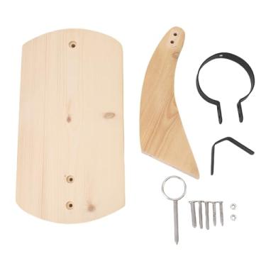 Imagem de Pssopp Suporte de Presunto de Madeira de Pinheiro, Portador Estável Portador Rústico Rack Rack Rack para Festas de Jantares de Férias (L)