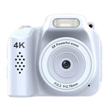Imagem de Dpofirs Mini Câmera de Chaves, 4K HD 64MP Pequena Câmera Digital Retro, Gravador de Vídeo, Micro Câmeras Compactas, para Viagens de Estudo VLOG (Branco)