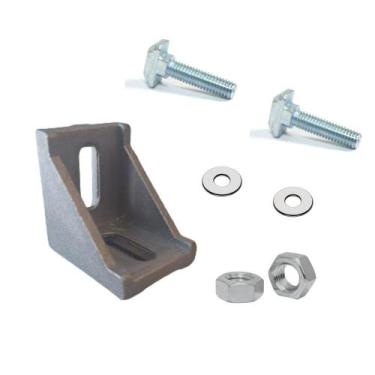Imagem de Cantoneira para Perfil de Alumínio 3030 c/ Kit de Fixação - no-brand