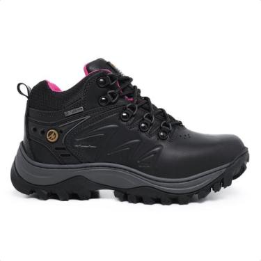 Imagem de Bota Feminina Tênis Adventure Coturno Trabalho Trilha Couro Palmilha G