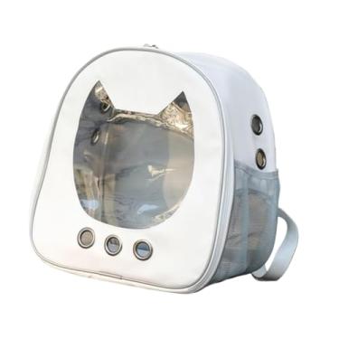 Imagem de IEUDNS Mochila para transporte de gatos Space Capsule, inovadora, ventilada e transparente, mochila para animais de estimação para gatos pequenos, para