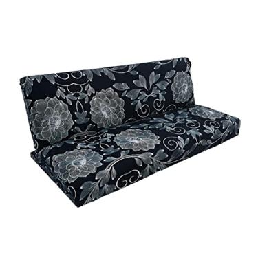 Imagem de AFXGUSD Capa de Sofá-cama Sem Braços, Capa de Futon Elástica de Elastano, Sofá Dobrável Elástico Antiderrapante Adequado para Sofá-cama Dobrável de 3 Lugares, UMA, Tamanho real