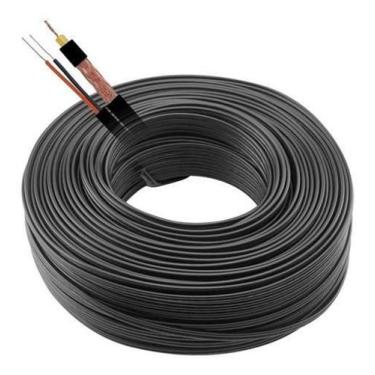 Imagem de Cabo Coaxial Preto Cftv 50 Metros 90% Malha + Fixa 30 Fio - New Line C