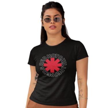 Imagem de Camiseta Feminina Baby Look Banda Red Hot Chili Peppers Logo Tradicion