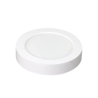 Imagem de Painel LED Plafon Sobrepor Embutir Redondo 12W 17x17 Branco Frio 6500K