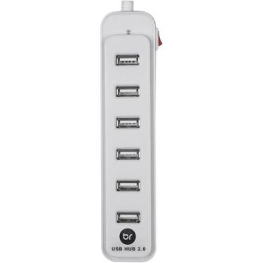 Imagem de Hub USB 2.0 7 Portas Branco - BRIGHT