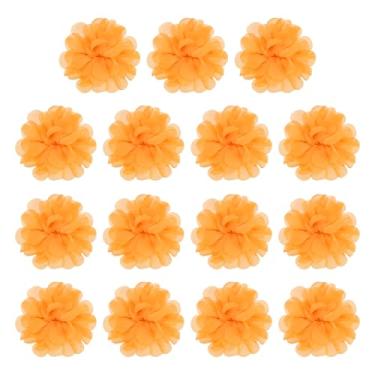 Imagem de YELARXI Flores de chiffon, apliques de tecido de costura, apliques de flores de chiffon - adequado para (mulheres/artesanato faça você mesmo/tiaras/acessório de cabelo/casamento/festa/corsage) 5 cm e