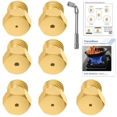 Imagem de Kit de conversão LP DG69-00500A, 7 peças de orifícios de queimador para uso de gás natural para fogão a gás Samsung com instalações e ferramentas