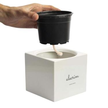 Imagem de Vaso Quadrado Sanchz Autoirrigável Minha Horta Alecrim - Sanchz Design