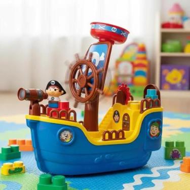 Imagem de Blocos De Montar Baby Land Navio Pirata Cardoso Toys 8002