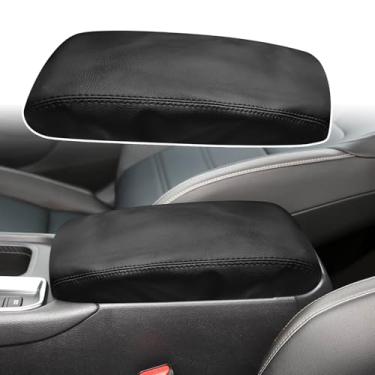 Imagem de ramuel Compatível com apoio de braço para console central almofada de couro PU capas de descanso de braço tapete protetor de tampa de console médio para Nissan Sentra 2020-2025 Nissan Xterra preto