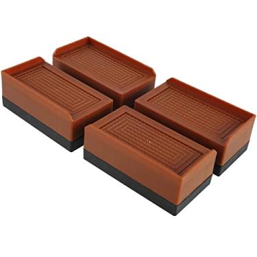 Imagem de ZFLYCANP Elevadores de estrutura de cama largos, elevadores de sofá grandes, elevadores de móveis extra largos, sofá elevador de móveis, cama de perna, pacote com 4 peças de elevação para móveis de