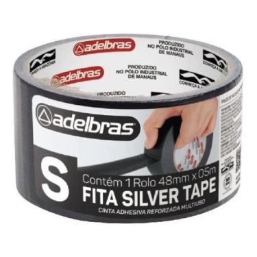 Imagem de Fita Multiuso 48mmX5m Adelbras Silver Tape Preto