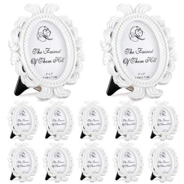 Imagem de Porta-retratos Vicenpal Vintage Baroque Mini White (12 unidades)