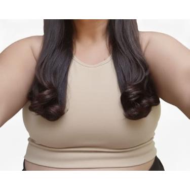 Imagem de Top Cropped Nadador Plus Size G1 G2 G3 G4 Academia Grosso Fitness Femi