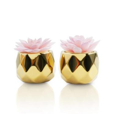Imagem de Conjunto de cerâmica de ouro rosa VIVERIE para plantas suculentas arti