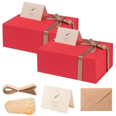 Imagem de Caixas de presente LIFELUM, pacote com 2, 35x21x11 cm, tampa magnética