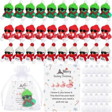 Imagem de Lembrancinha de festa de Natal Lunmon 200 peças de pato de borracha de