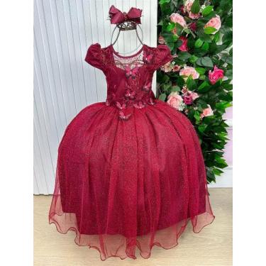Imagem de Vestido Longo Jardim Encantado Borboletas Marsala - Vila Lele, Falu re