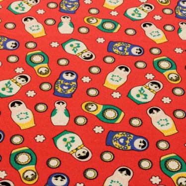 Imagem de Tecido Tricoline Estampado Boneca 100% Algodão Matrioska - tecidosmode