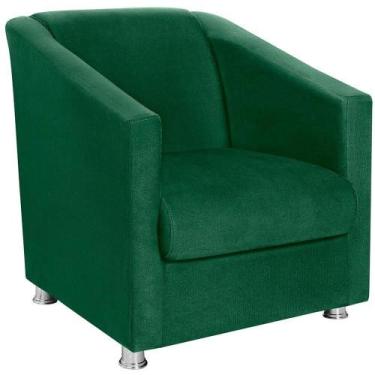 Imagem de Poltrona Decorativa Bia Suede Verde Mpassos Verde - Passos Móveis