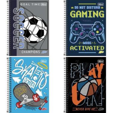 Imagem de Caderno Espiral 1/4 Capa Dura D+ 200 Folhas Pacote com 4 - Tilibra